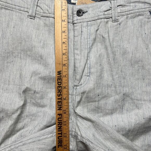 Carbon 2 Cobalt NWT Cargo Linen Blend Shorts Mens 34 Blue Mid Rise Stretch - Picture 4 of 9